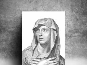 欧美圣母素描作品图片,艺术中的神圣与温柔